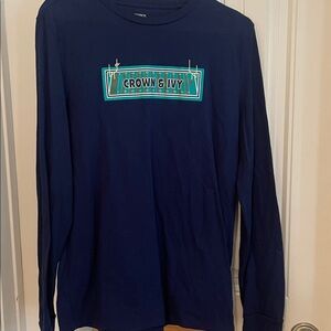 Crown & Ivy Blue Graphic Long Sleeve Tee